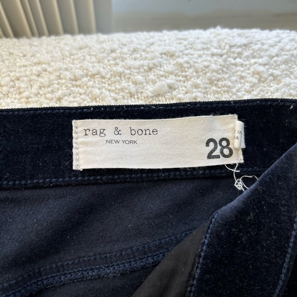 Rag & Bone Wren corduroy straight leg in dark blue - Picture 3 of 5